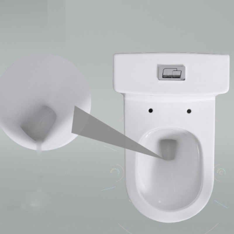 Contemporary Skirted Toilet Bowl One Piece Flush Toilet with Seat