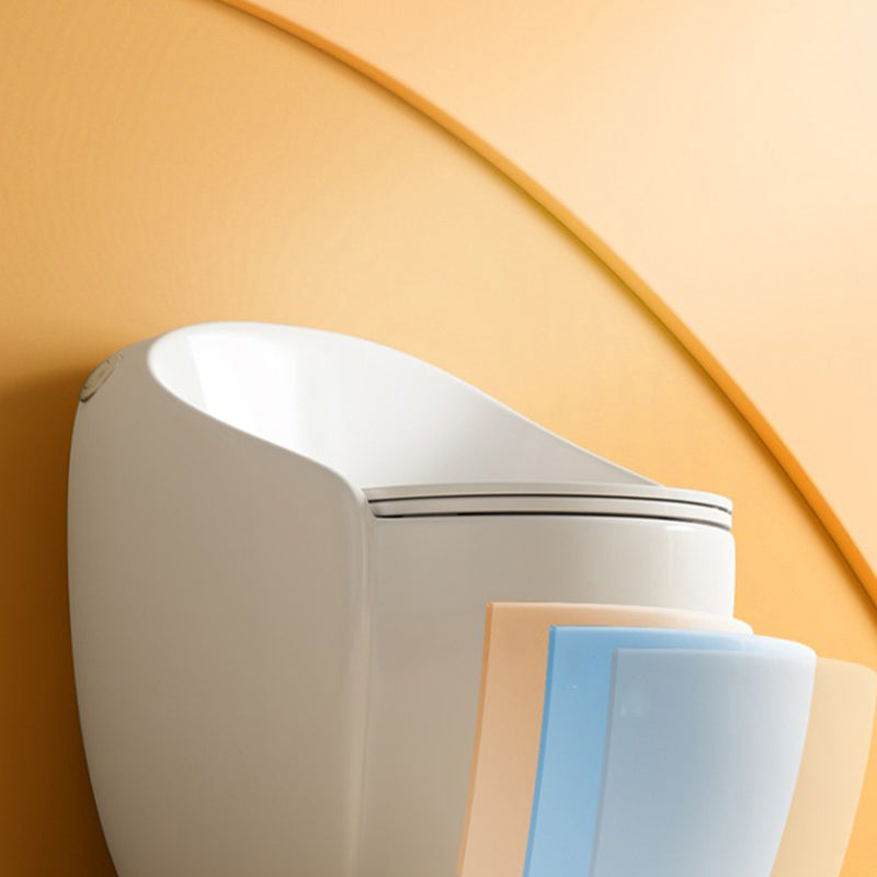 Contemporary Ceramic Siphon Jet Toilet Bowl One Piece Skirted Urine Toilet with Seat
