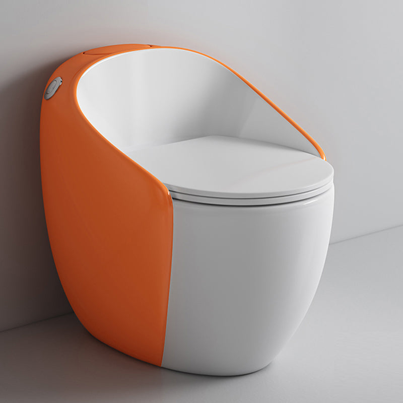 Contemporary Ceramic Siphon Jet Toilet Bowl One Piece Skirted Urine Toilet with Seat