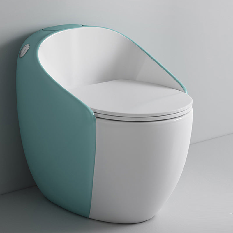 Contemporary Ceramic Siphon Jet Toilet Bowl One Piece Skirted Urine Toilet with Seat