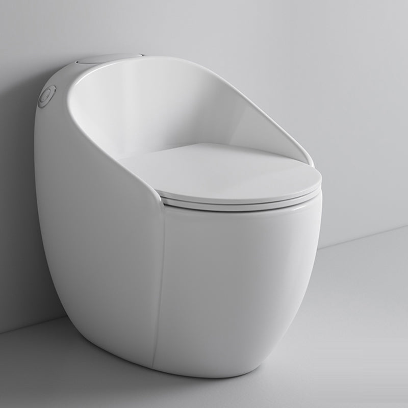 Contemporary Ceramic Siphon Jet Toilet Bowl One Piece Skirted Urine Toilet with Seat