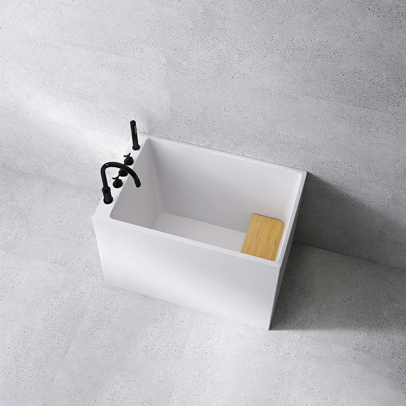 Acrylic Soaking Bathtub Antique Finish Back to Wall Bath Tub (Board not Included)