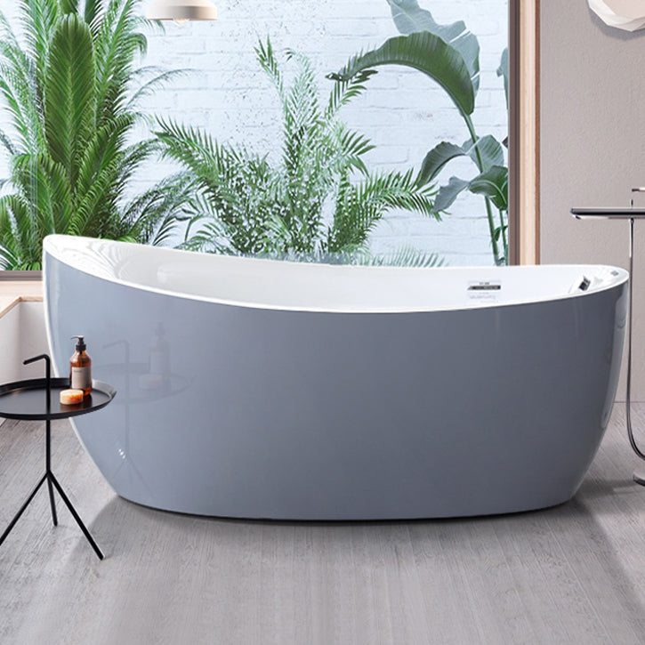 Modern 25.2-inch Tall Acrylic Bathtub Freestanding Soaking Bath (Board not Included)