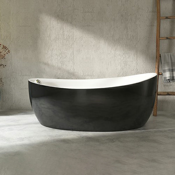 Modern 25.2-inch Tall Acrylic Bathtub Freestanding Soaking Bath (Board not Included)