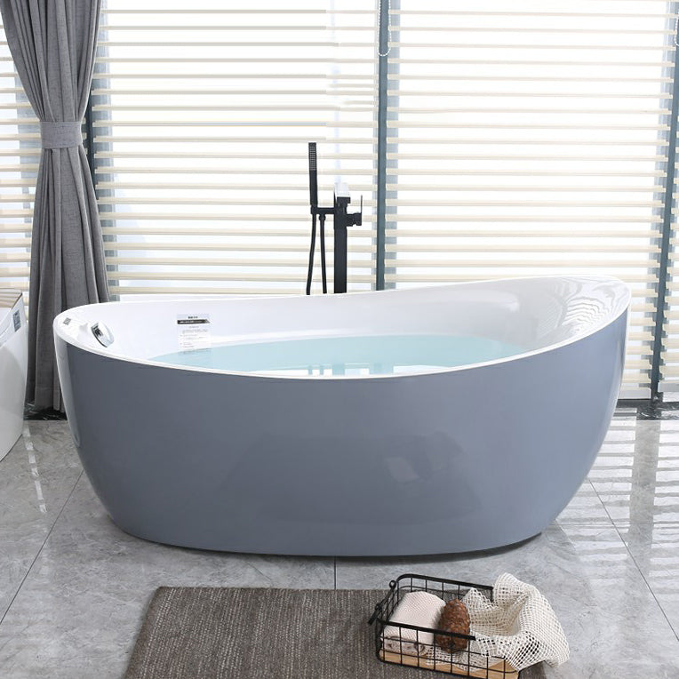Modern 25.2-inch Tall Acrylic Bathtub Freestanding Soaking Bath (Board not Included)