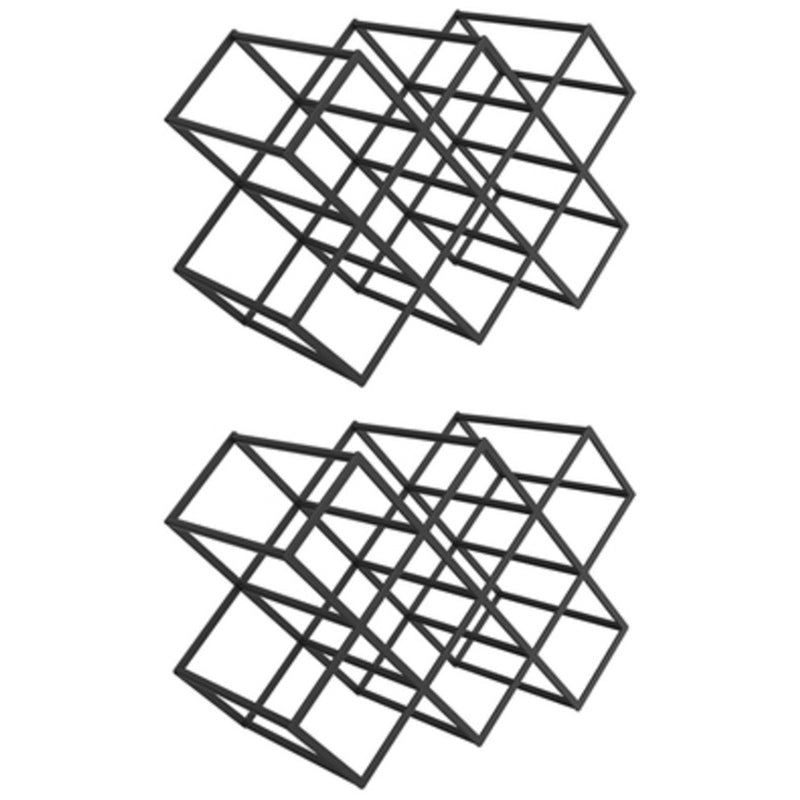 Modern Tabletop Wine Rack Metal Wine Bottle Rack for Living Room