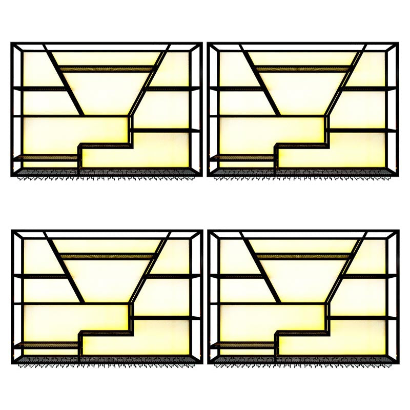 Wall Mounted Iron Wine Racks Modern Style Wine Holder Rack with Shelf