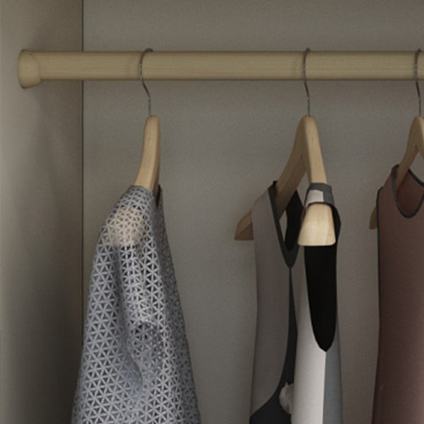 Engineered Wood Wardrobe Cabinet with Drawer White Wardrobe Closet