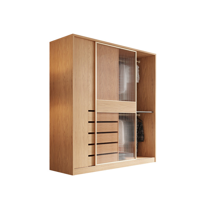 Engineered Wood Wardrobe Cabinet Modern Wardrobe Closet for Bedroom