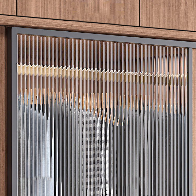 Brown Wardrobe Armoire with Garment Rod Wooden Wardrobe Cabinet