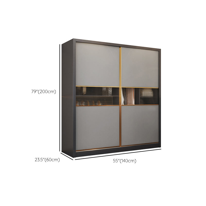 Sliding Engineered Wood Wardrobe Cabinet Modern Wardrobe Armoire