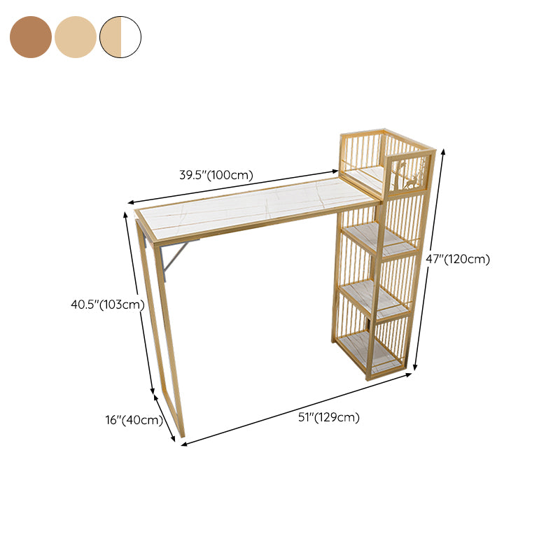 Contemporary Style Bar Height Table Rectangle Folding Bistro Bar Desk