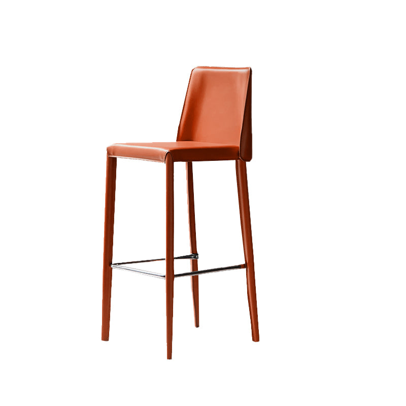 Modern Bar Stool Leathe Backrest Counter Stool for Living Room