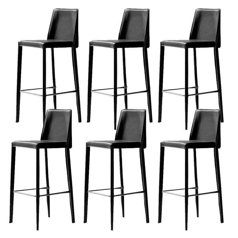 Modern Bar Stool Leathe Backrest Counter Stool for Living Room