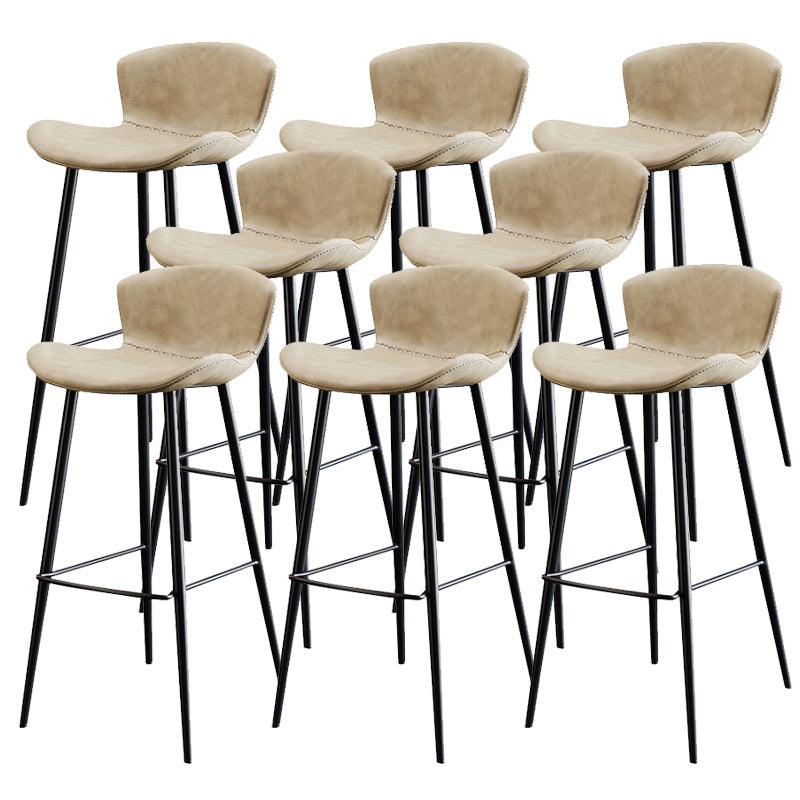 Modern Upholstered Stools with Metal Legs Matte Finish Indoor Counter & Bar Stools