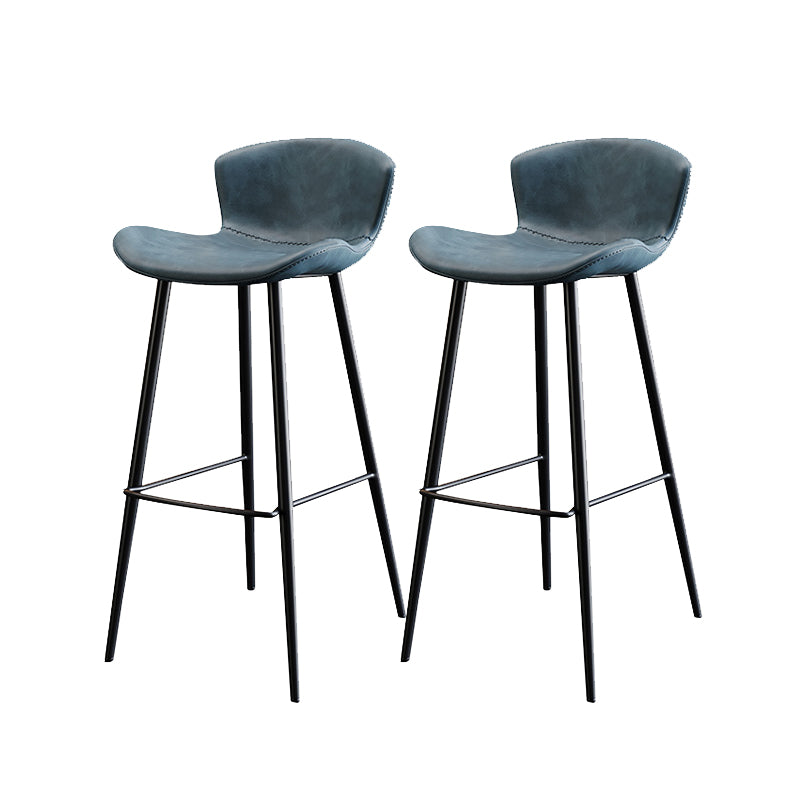 Modern Upholstered Stools with Metal Legs Matte Finish Indoor Counter & Bar Stools