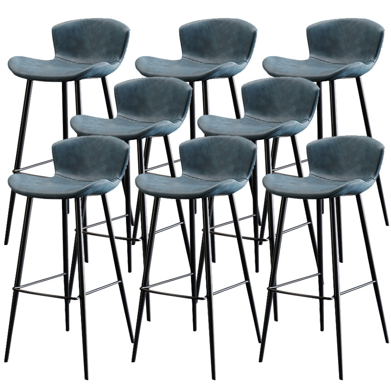 Modern Upholstered Stools with Metal Legs Matte Finish Indoor Counter & Bar Stools