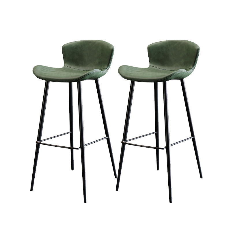 Modern Upholstered Stools with Metal Legs Matte Finish Indoor Counter & Bar Stools