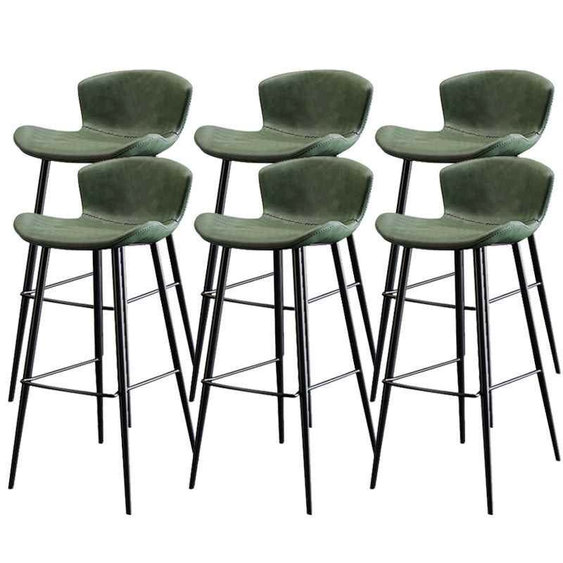 Modern Upholstered Stools with Metal Legs Matte Finish Indoor Counter & Bar Stools
