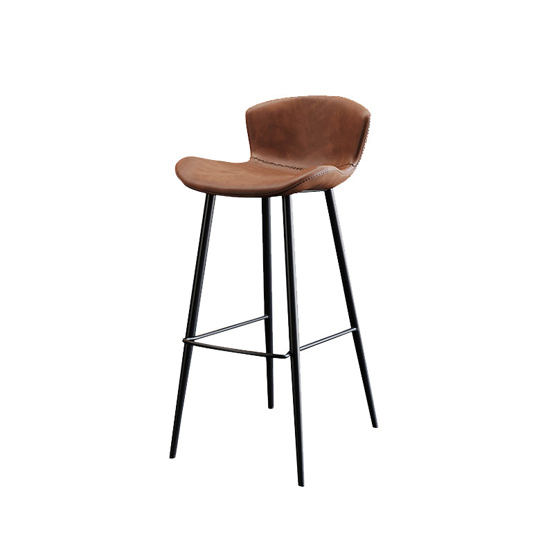 Modern Upholstered Stools with Metal Legs Matte Finish Indoor Counter & Bar Stools