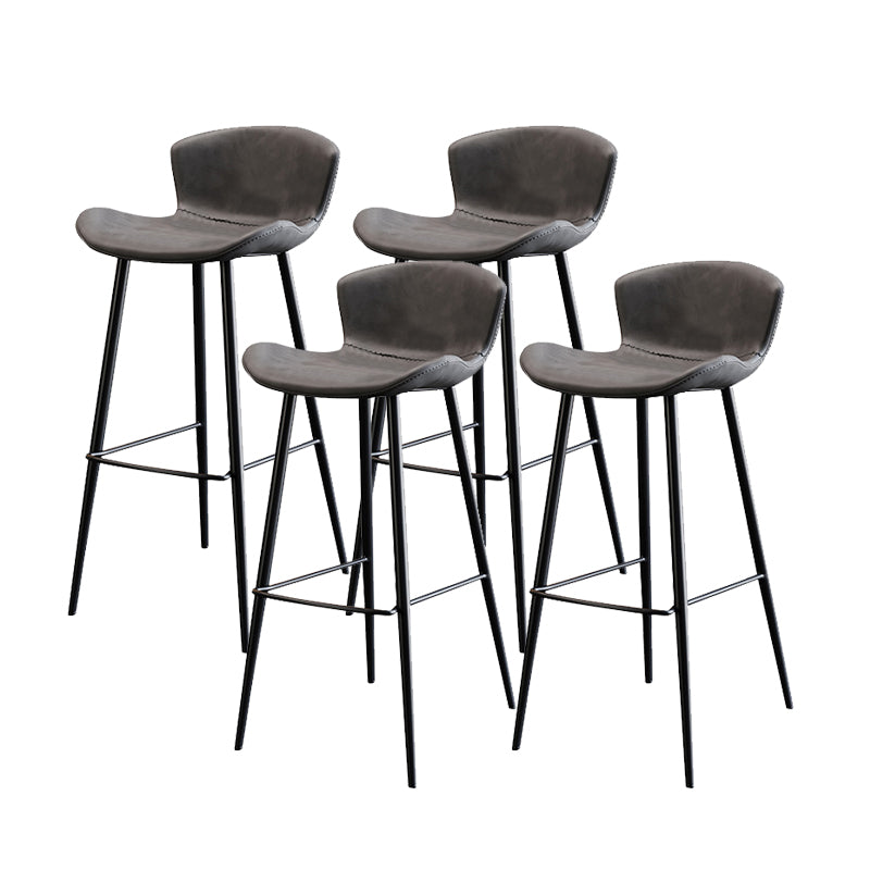 Modern Upholstered Stools with Metal Legs Matte Finish Indoor Counter & Bar Stools