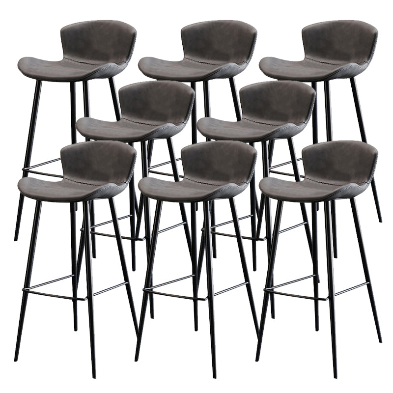 Modern Upholstered Stools with Metal Legs Matte Finish Indoor Counter & Bar Stools