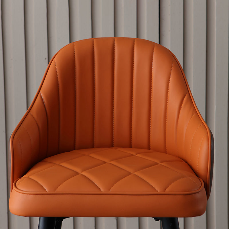 Glam Bar Stool Upholstered Backrest Counter Stool for Hone Use