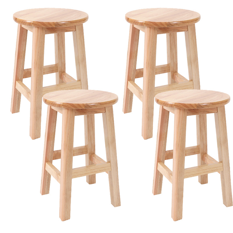 Modern Style Bar Stool Rubberwood Counter Stool for Dining Room