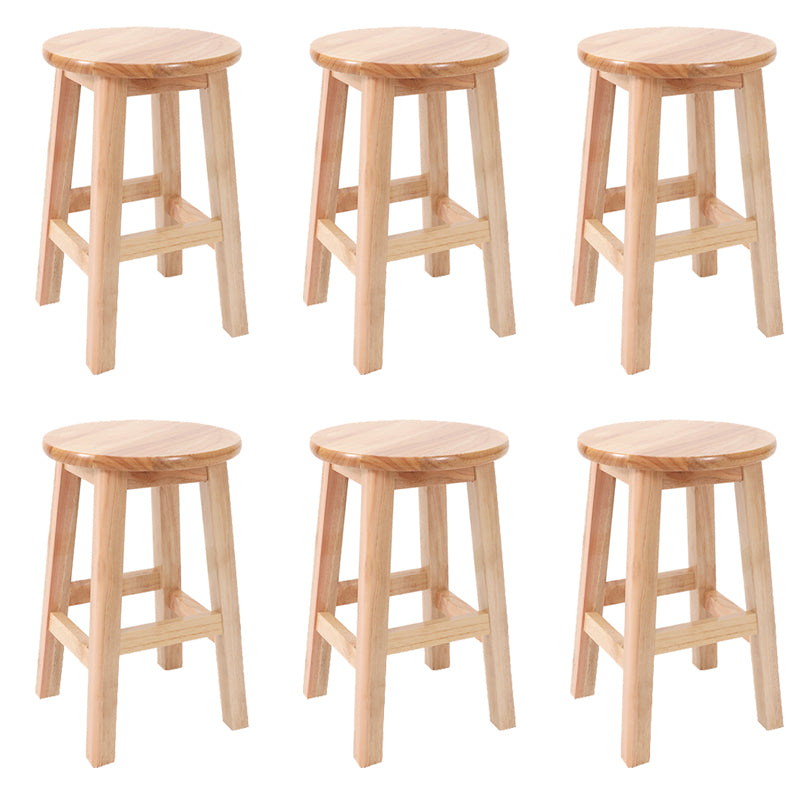 Modern Style Bar Stool Rubberwood Counter Stool for Dining Room