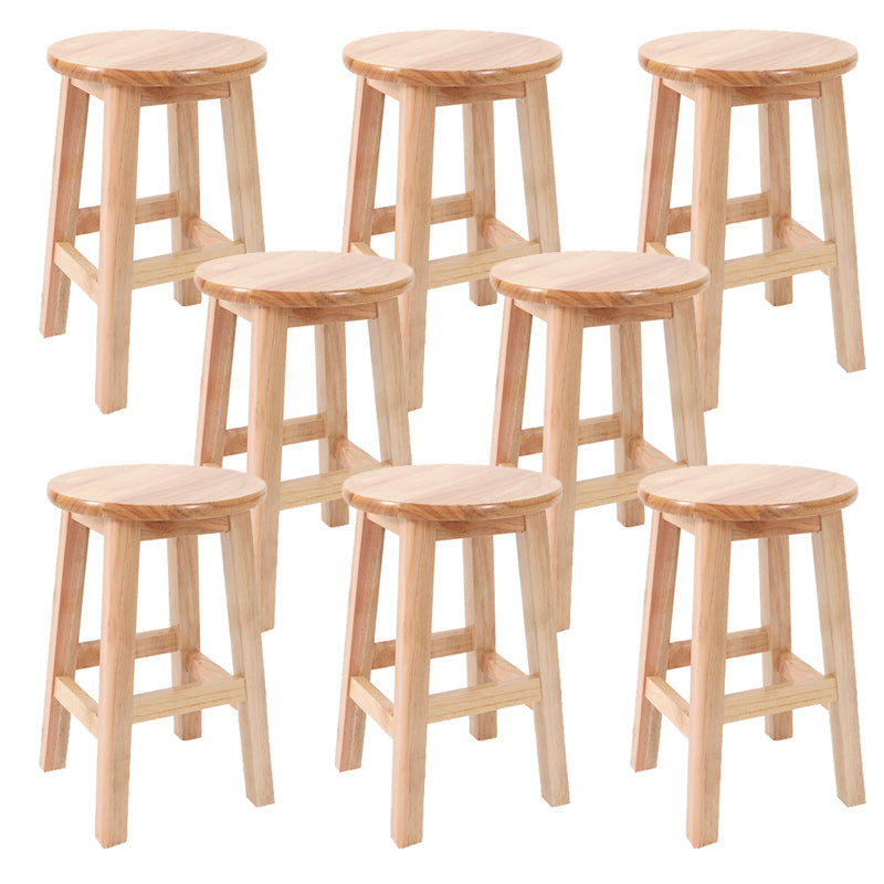 Modern Style Bar Stool Rubberwood Counter Stool for Dining Room