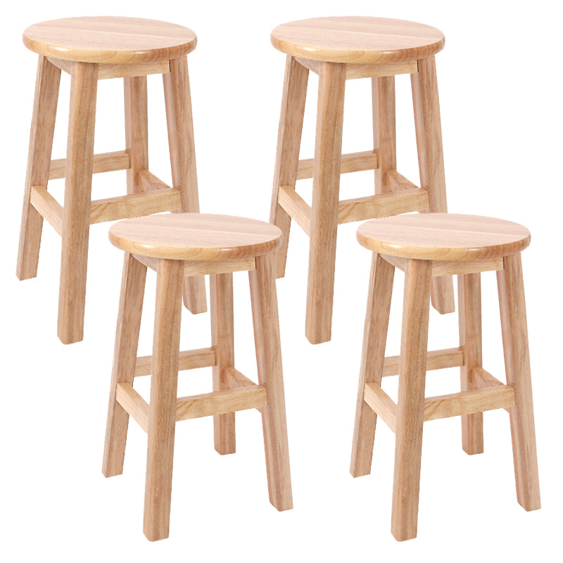 Modern Style Bar Stool Rubberwood Counter Stool for Dining Room