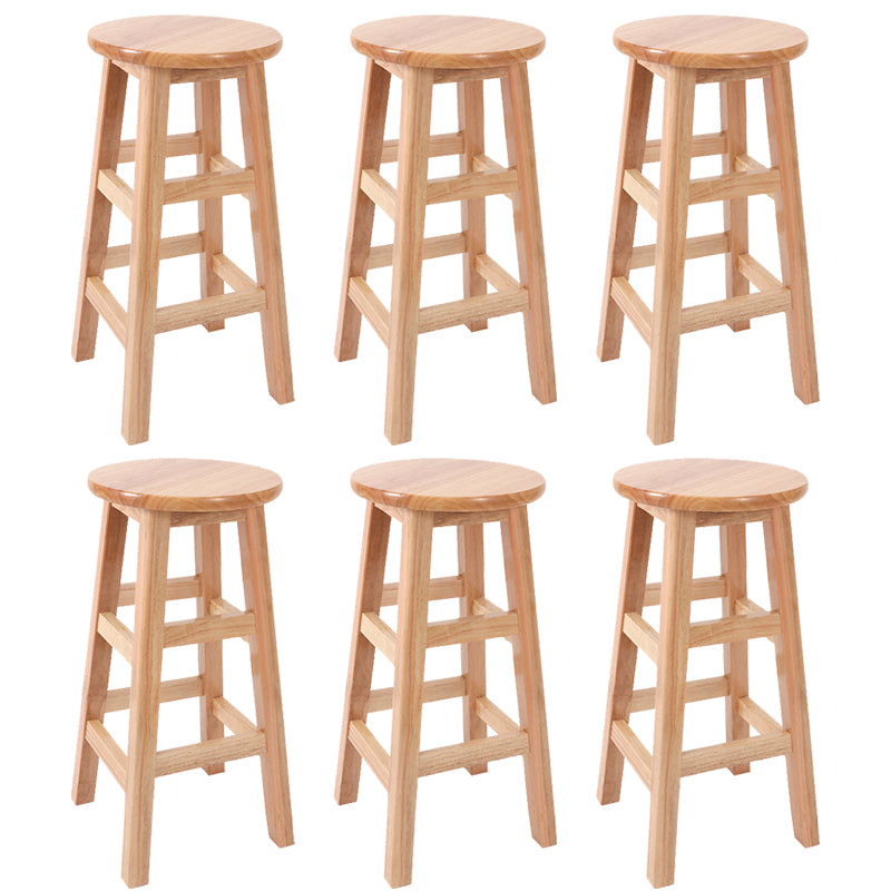 Modern Style Bar Stool Rubberwood Counter Stool for Dining Room