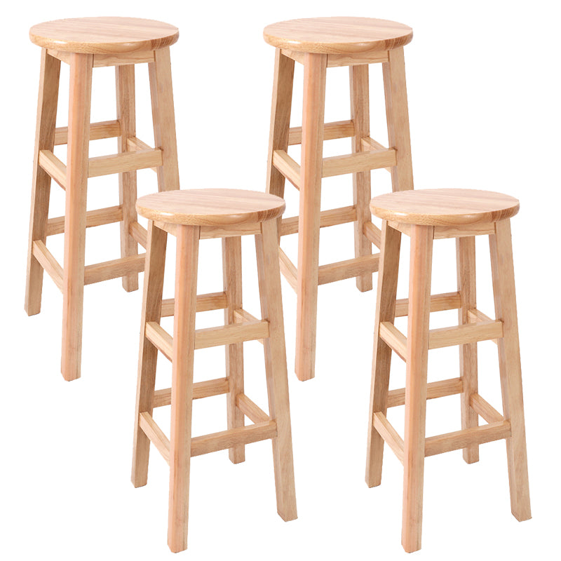 Modern Style Bar Stool Rubberwood Counter Stool for Dining Room