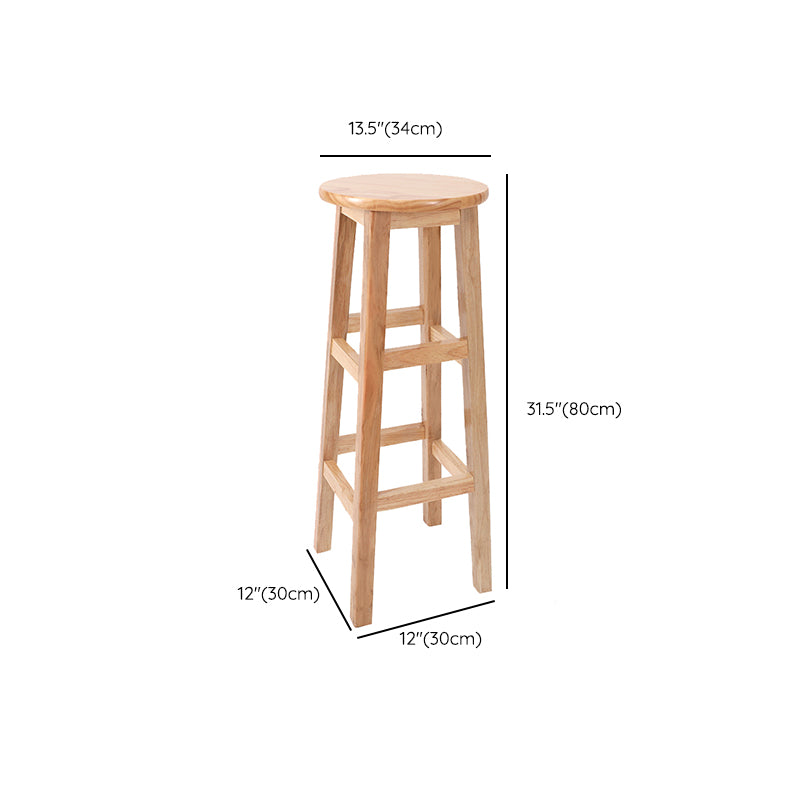 Modern Style Bar Stool Rubberwood Counter Stool for Dining Room