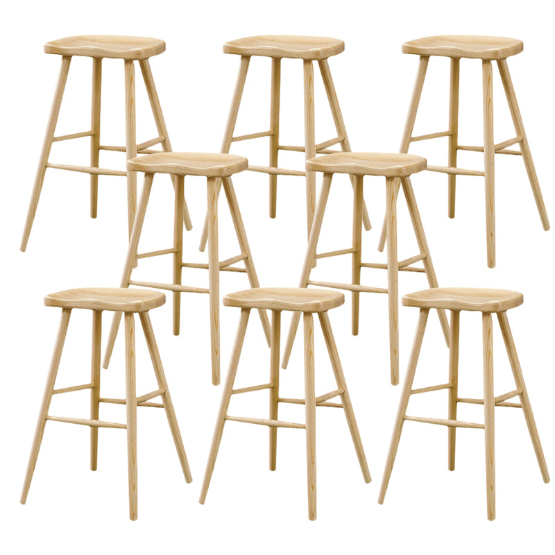 Modern Bar Stool Ash Solid Wood Counter Stool for Dining Room