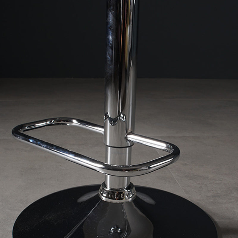 Contemporary Plastic Bar Stool Adjustable Height Dining Stool with Footrest