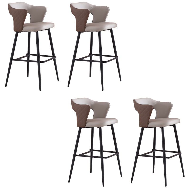 Modern Style Bar Stool Leather Counter Stool for Dining Room