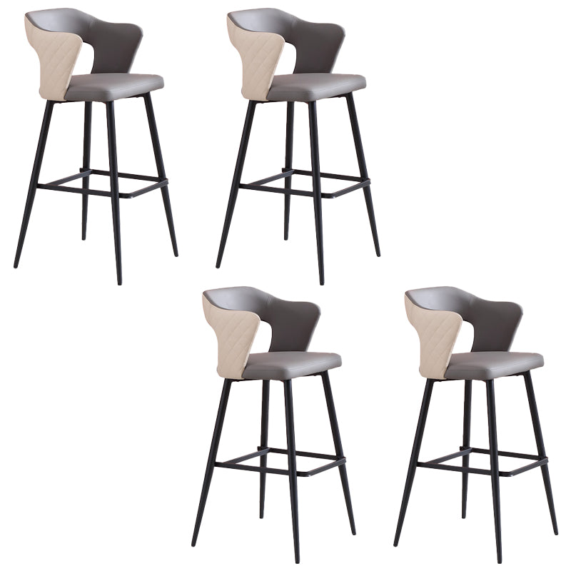 Modern Style Bar Stool Leather Counter Stool for Dining Room