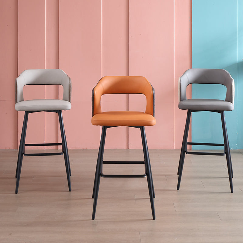 Modern Style Bar Stool Leather Counter Stool for Dining Room