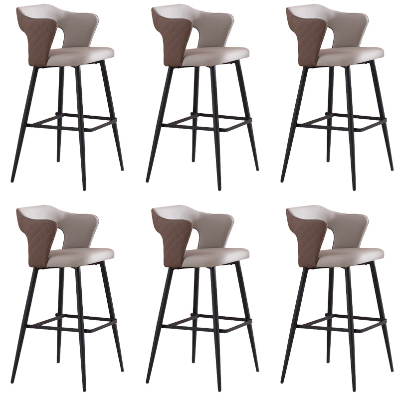 Modern Style Bar Stool Leather Counter Stool for Dining Room