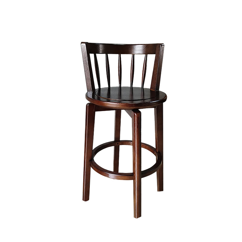Modern Style Bar Stool Solid Wood Backrest Bar Stools with Swivel