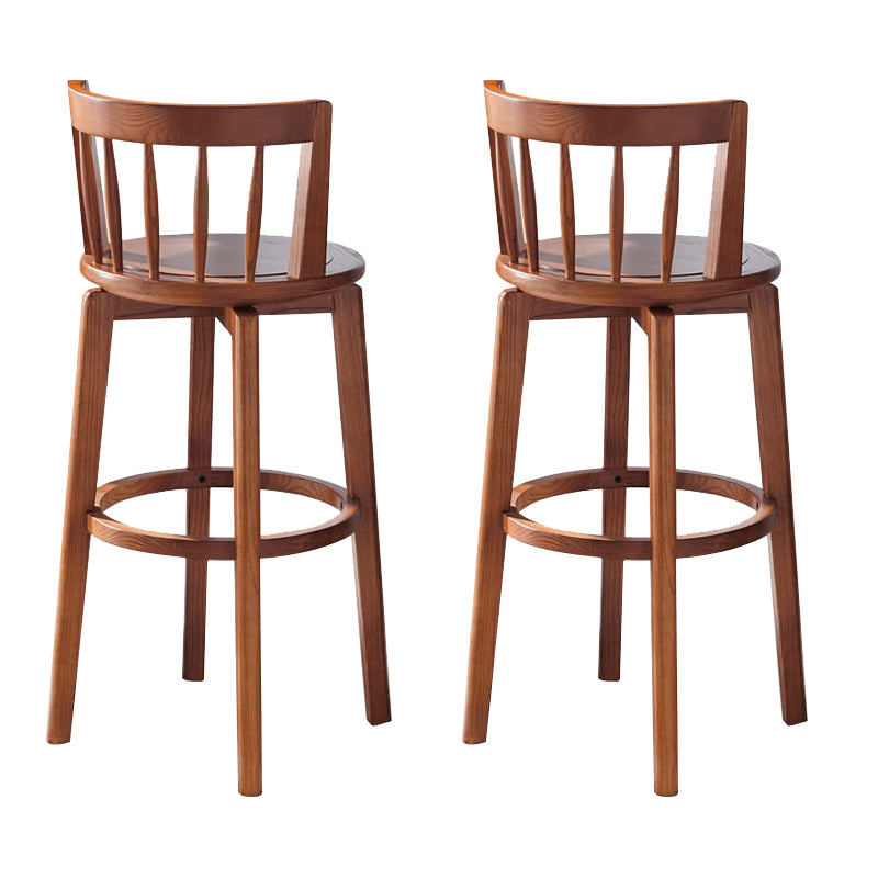 Modern Style Bar Stool Solid Wood Backrest Bar Stools with Swivel