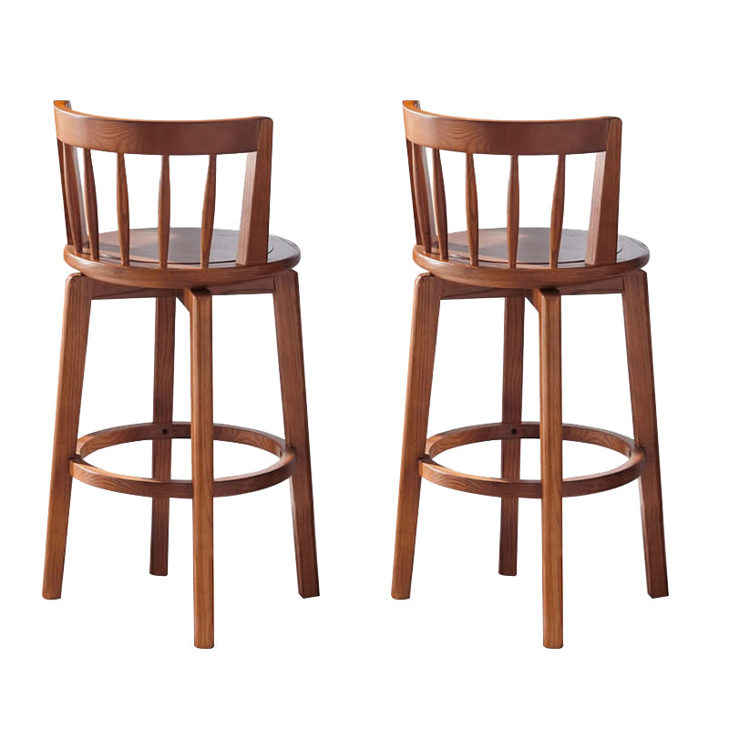 Modern Style Bar Stool Solid Wood Backrest Bar Stools with Swivel