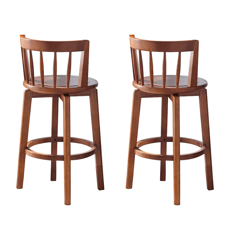 Modern Style Bar Stool Solid Wood Backrest Bar Stools with Swivel