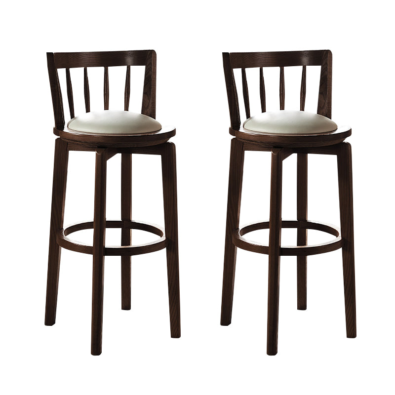 Modern Style Bar Stool Solid Wood Backrest Bar Stools with Swivel