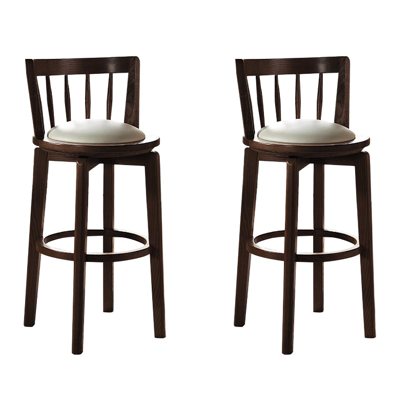 Modern Style Bar Stool Solid Wood Backrest Bar Stools with Swivel