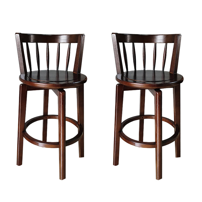 Modern Style Bar Stool Solid Wood Backrest Bar Stools with Swivel