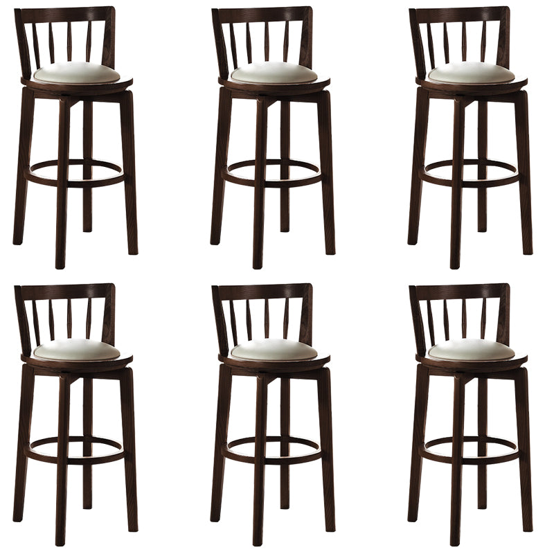 Modern Style Bar Stool Solid Wood Backrest Bar Stools with Swivel