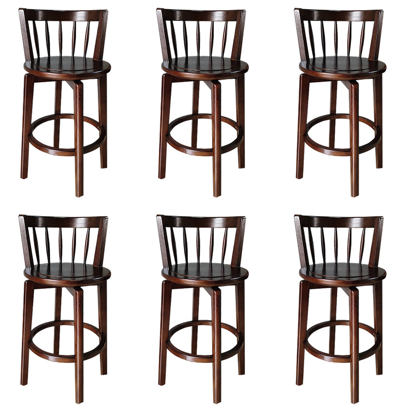 Modern Style Bar Stool Solid Wood Backrest Bar Stools with Swivel