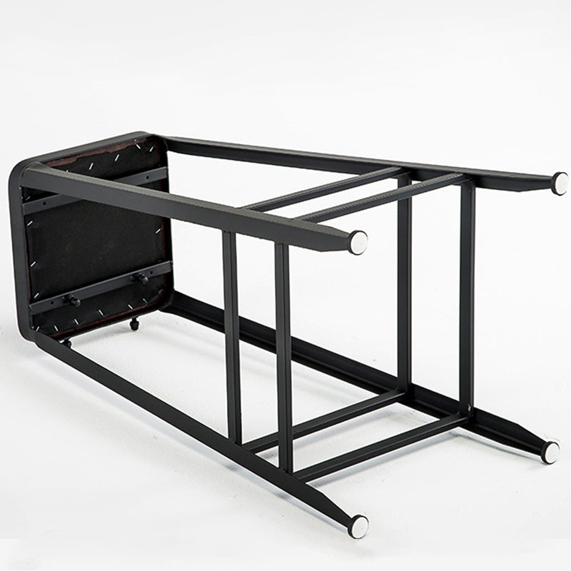 Faux Leather Dining Stools Upholstered Bar Stools with Footrest